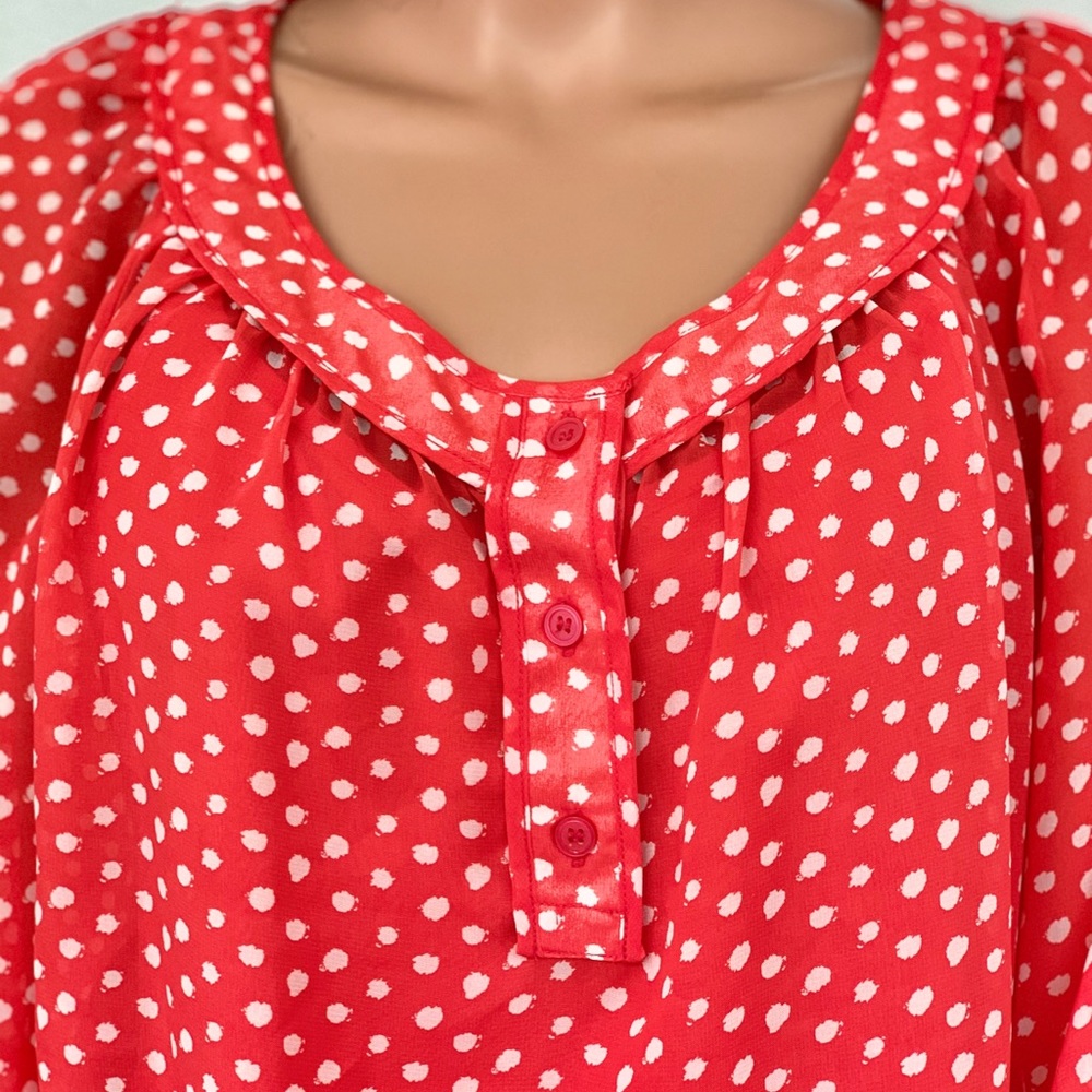 AGB Blouse L Cami Polka Dot Designer Spring Summer